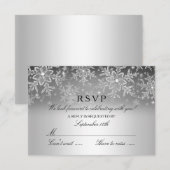 Flocon de neige en cristal Argent RSVP Hiver (Devant / Derrière)
