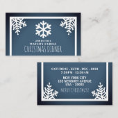 Flocon de neige en cristal, Invitation de billet d (Devant / Derrière)