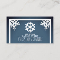 Flocon de neige en cristal, Invitation de billet d