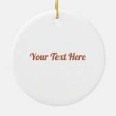 Flocon de neige en cuivre sur ornement en céramiqu (Dos)