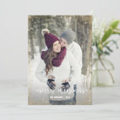 Flocon de neige en or blanc Photo Joyeuses cartes  (Debout devant)