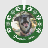 Flocon de neige et photo de chien Empreinte de pat (dos)