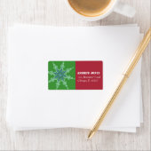 Flocon de neige - étiquette de adresse (En situation)