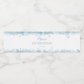 Flocon de neige fête d'anniversaire Étiquette de b (Étiquettes simples)