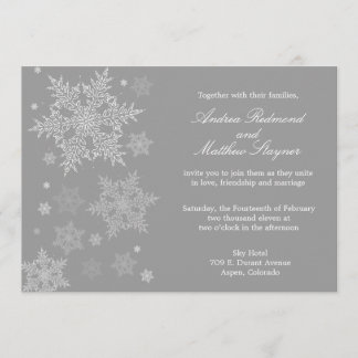 Flocon de neige gelé hiver Faire-part de mariage g