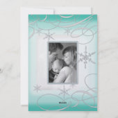 Flocon de neige givré Noël Photo Cartes de voeux (Dos)