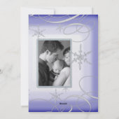 Flocon de neige givré Noël Photo Cartes de voeux (Dos)