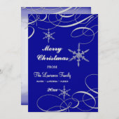 Flocon de neige givré Noël Photo Cartes de voeux (Devant / Derrière)