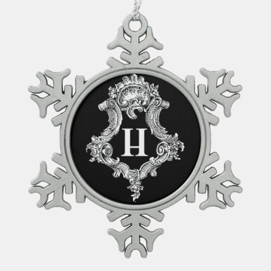 Flocon De Neige H Monogramme Ornement initial (Devant)