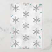 Flocon de neige Hiver 1er anniversaire Merci carte (Verso)