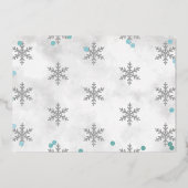 Flocon de neige Hiver 1er anniversaire Merci carte (Verso)