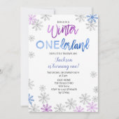 Flocon de neige Invitation d'hiver Onederland (Devant)