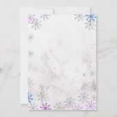 Flocon de neige Invitation d'hiver Onederland (Dos)