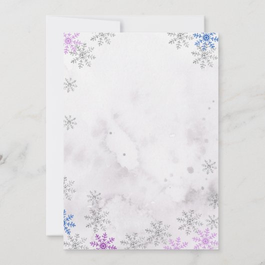 Flocon de neige Invitation d'hiver Onederland (Dos)