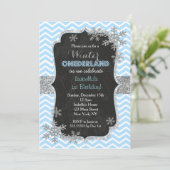 Flocon de neige Invitations de fête d'anniversaire (Debout devant)