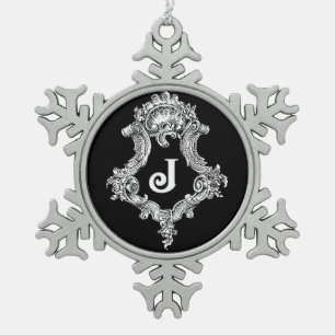 Flocon De Neige J Monogramme Ornement initial
