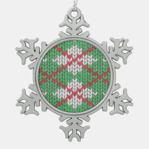 Flocon De Neige Jacquard XMAS KNIT Pewer Snowflake Ornement