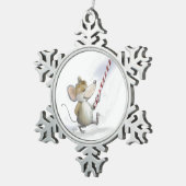 Flocon De Neige Joyeux Mouse Moe Pewer Snowflake Ornement (Vue impression)