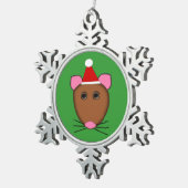 Flocon De Neige Joyeux Noël Mouse Ornement (Vue impression)
