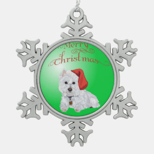 Flocon De Neige Joyeux Noël Ornement Westie