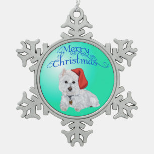 Flocon De Neige Joyeux Noël Ornement Westie