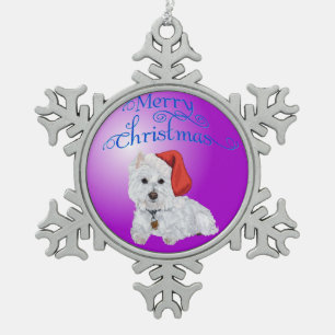 Flocon De Neige Joyeux Noël Ornement Westie