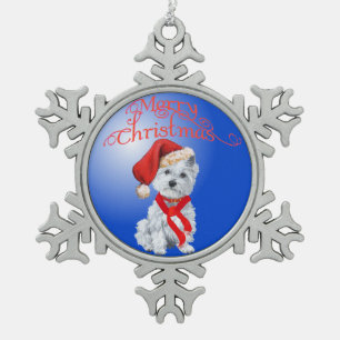 Flocon De Neige Joyeux Noël Ornement Westie