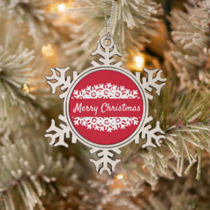 Flocon De Neige Joyeux Noël Snowflake Ornement encadré