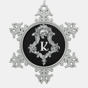 Flocon De Neige K Monogramme Ornement initial