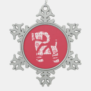 Flocon De Neige Knit d'hiver Noël Yule Bock Ornement