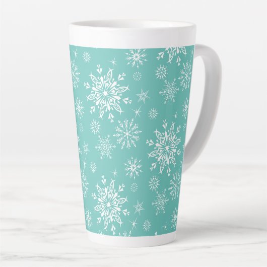 Flocon de neige Latte Mug (Angle droit)