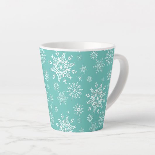 Flocon de neige Latte Mug (Angle droit)