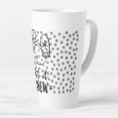 Flocon De Neige Mittons Laisser Neige Latte Mug (Angle droit)