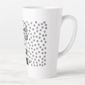Flocon De Neige Mittons Laisser Neige Latte Mug (Droite)