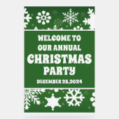 Flocon de neige moderne Bienvenue à la fête de Noë (Recto)