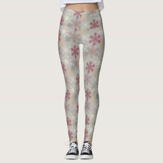 Flocon de neige multicolore - Leggings féminins de (Devant)
