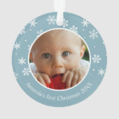 Flocon de neige Noël 2 Photo personnalisée (dos)