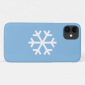 Flocon de neige Noël Blue iPhone 11 Coque (Dos (Horizontal))