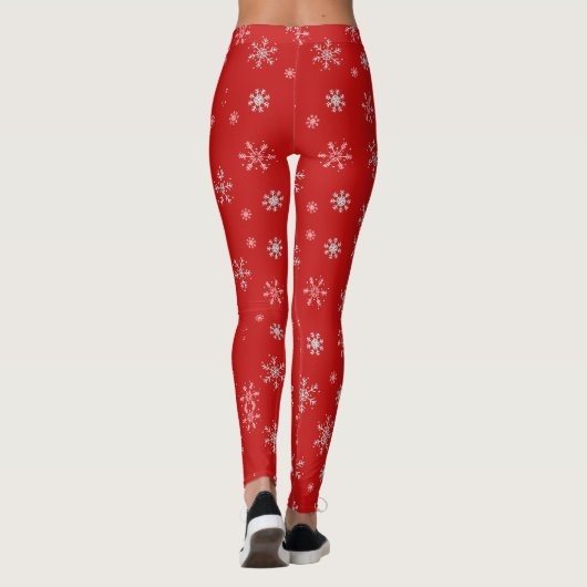 Flocon de neige - Noël Imprimer Leggings pour les  (Dos)
