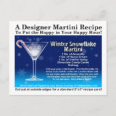 Flocon de neige - Noël Martini Recette Carte posta (Devant)
