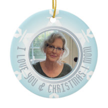 Flocon de neige Noël visage Ornement