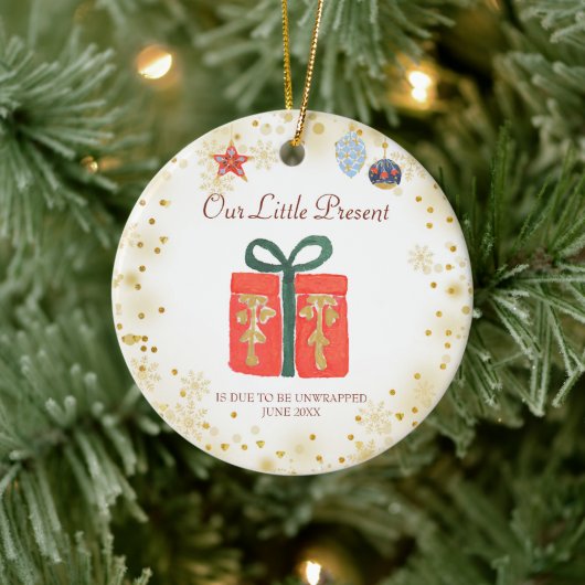 Flocon de neige Or Notre Petit Ornement Actuel (Arbre)