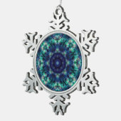 Flocon De Neige Ornement bleu vert (Vue impression)