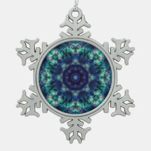 Flocon De Neige Ornement bleu vert