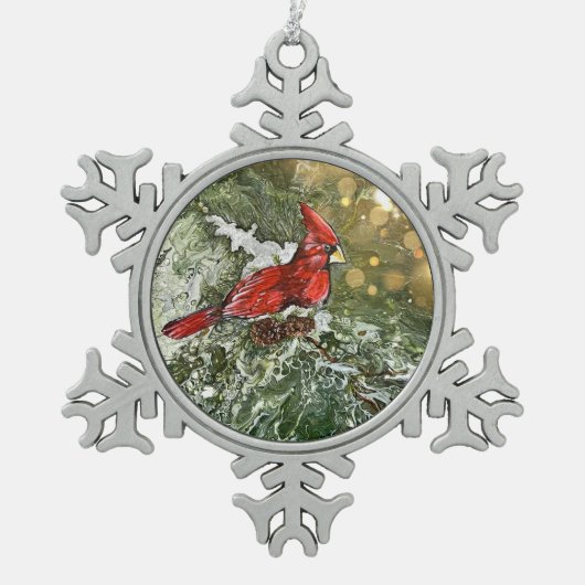 Flocon De Neige Ornement cardinal (Devant)