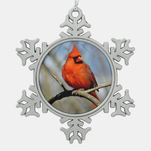 Flocon De Neige Ornement cardinal Crest Snowflake (Devant)