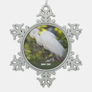 Flocon De Neige Ornement d'Aigrettes neigeuses