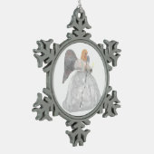 Flocon De Neige Ornement d'ange blanc (Gauche)