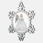 Flocon De Neige Ornement d'ange blanc (Vue impression)