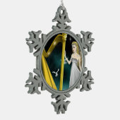 Flocon De Neige Ornement d'ange d'argent et d'or (Gauche)